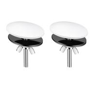 Paquete de 2 cubiertas para agujero de fregadero de cocina, tapa ciega de acero inoxidable, accesorios para fregadero, mantiene limpio el fregadero de la cocina y el baño (blanco)