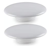 Paquete de 2 cubiertas para orificios de fregadero con mecanismo Push-Pop, tapa ciega de cerámica para lavabo de baño y cocina