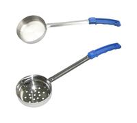 Paquete de 2 cucharas de cocina multiusos con mango de goma, cucharas ergonómicas