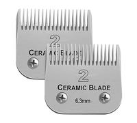Paquete De 2 Cuchillas De Repuesto Desmontables For Cortadora De Pelo De Perros, Compatibles Con Andis, Wahl Y Oster. Cortapelos De Cerámica Y Acero Inoxidable.(2 pcs 2)