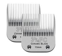 Paquete De 2 Cuchillas De Repuesto Desmontables For Cortadora De Pelo De Perros, Compatibles Con Andis, Wahl Y Oster. Cortapelos De Cerámica Y Acero Inoxidable.(2 pcs 3FC)