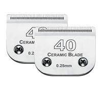 Paquete De 2 Cuchillas De Repuesto Desmontables For Cortadora De Pelo De Perros, Compatibles Con Andis, Wahl Y Oster. Cortapelos De Cerámica Y Acero Inoxidable.(2 pcs 40)