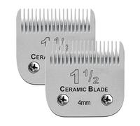 Paquete De 2 Cuchillas De Repuesto Desmontables For Cortadora De Pelo De Perros, Compatibles Con Andis, Wahl Y Oster. Cortapelos De Cerámica Y Acero Inoxidable.(2 pcs (4mm))