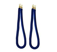 Paquete de 2 cuerdas Ber de 32 mm, color negro, azul y rojo, ideales para control de multitudes en teatros, eventos y áreas VIP, elegantes accesorios de eventos de 2,2 m para una experiencia mejorada