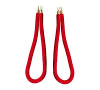 Paquete de 2 cuerdas de barrera de control de multitudes de 32 mm, negro, azul y rojo, ideal para eventos, cines, colas y áreas VIP, 3,6 m de longitud para una gestión eficaz de multitudes