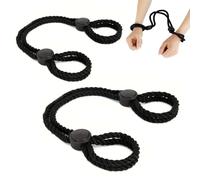 Paquete De 2 Cuerdas De Juguete Para Adultos, Cuerdas De Juguete Ajustables, Muñequeras Y Tobillos, Accesorios Para Juegos De Rol, Cuerdas De Juguete Creativas (Negro)