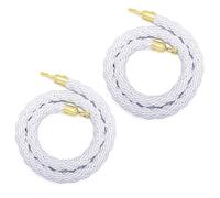 Paquete de 2 cuerdas retráctiles blancas para control de multitudes con ganchos, ideal para eventos, cines, hoteles y fiestas, sistema de gestión de colas