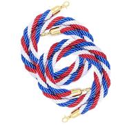 Paquete de 2 cuerdas trenzadas de control de multitudes de 1,8 m de grosor, divisor de barrera VIP para eventos, solución eficaz para gestión de colas y seguridad de eventos