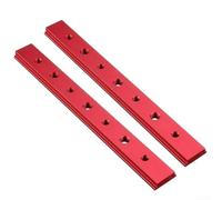 Paquete de 2 deslizadores en T para sierra de mesa y banco de trabajo de carpintería, calibre de inglete de barra en T de aleación de aluminio de 100-450 mm con compatibilidad con ranura en T, rojo