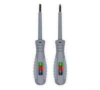Paquete de 2 destornilladores probadores de voltaje con punta magnética para pruebas de corriente eléctrica y fijación de tornillos, alto par para medición de voltaje de 6 250 V