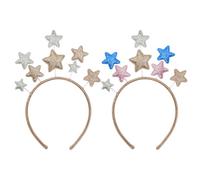 Paquete De 2 Diademas De Estrellas, Accesorios Para El Cabello Para Niñas, Diademas Creativas De Estrellas De Cinco Puntas, Accesorios Para Fotografías, Decoraciones Para Fiestas Navideñas
