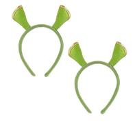 Paquete de 2 diademas de orejas de ogro verdes - Disfraz de personaje de pantano para cosplay, disfraz de orejas alienígenas, accesorio para disfraz de ogro, Halloween, disfraces y trajes de fiesta