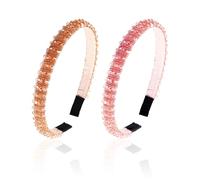 Paquete De 2 Diademas Para Mujer, Diademas De Cristal Para Niñas, Diademas De Moda Para Mujer, Accesorios Para El Cabello Para Mujer, Adecuadas Para Fiestas, Reuniones, Desplazamientos Diarios