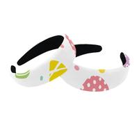 Paquete de 2 diademas para mujeres y señoras, conejito de huevo de Pascua antideslizante, diadema de maquillaje, turbante de parte superior ancha, bandas para el pelo para ducha