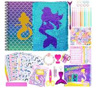 Paquete de 2 diarios de bricolaje para niñas de 8 a 12 años, 13 y 14 años, regalos de cumpleaños para adolescentes, 110 piezas de suministros de álbumes de recortes para adolescentes, diario kawaii