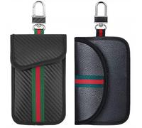Paquete de 2 diferentes bolsas Faraday para bloqueo de señal de llaves de coche, protección RFID, entrada sin llave antirrobo, bolsa de control remoto, bloqueador de fundas antipiratería