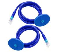 Paquete de 2 dispositivos de respiración subacuática, tubo de snorkel con parte superior seca para actividades en aguas poco profundas, azul, 1, 5 m de longitud, dispositivo de respiración subacuática