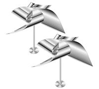 Paquete de 2 dispositivos reflectantes para asustar pájaros, disuasivos de pájaros para exteriores, molinillos giratorios de acero inoxidable para patio, jardín, disuasorio de palomas ahuyenta a los