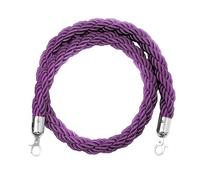 Paquete de 2 divisores de cuerda trenzada, color morado, control de multitudes para bancos, estaciones, mercados, gestión de líneas de eventos, sistema de orientación de personas