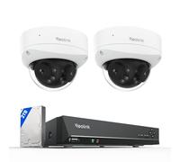 Paquete de 2 Duo 2V PoE y 1 NVR RLN8-410: Reolink Cámara PoE 4K Dual 180°, IK10, detección Inteligente, visión Nocturna a Color; Reolink PoE NVR 8 Canales Sistema de Cámara Vigilancia IP con 2TB HDD