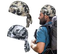 Paquete de 2 elegantes sombreros de bandana unisex, bandanas con protección UV, sombreros de ciclismo con diadema, bandanas para actividades al aire libre, ciclismo, motocicletas