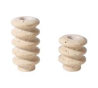 Paquete de 2 elegantes soportes cónicos de mármol para decoración del hogar y centros de mesa de eventos, regalo de inauguración de la casa