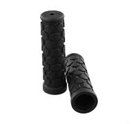 Paquete de 2 empuñaduras de manillar de bicicleta para barras de 22 mm, empuñaduras de goma antideslizantes que absorben los golpes con textura cómoda para bicicletas de montaña, colores negros y