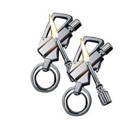 Paquete de 2 encendedores de fósforos permanentes con cerillas ilimitadas, llavero abridor de botellas multifunción, encendedor de queroseno impermeable, adecuado for exteriores, camping y regalos.(Si