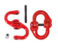 Paquete de 2 eslabones de conexión de acoplamiento Hammerlock, conector de aparejo de hebilla de doble anillo de acero de aleación G80, capacidad límite de carga de trabajo 2.00t/1,999.9 kg