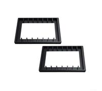 Paquete de 2 estantes de almacenamiento de cinta de casete construido para 16 casetes de audio estándar con acabado y diseño de base estable (2)