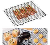 Paquete de 2 estantes de refrigeración para hornear, estante para hornear, estante grueso de alambre de acero antiadherente para cocinar, asar, asar, secar, apto para horno, se adapta a bandeja de