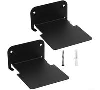 Paquete de 2 estantes montados en la pared, estantes flotantes de metal, estantes de almacenamiento para libros y artículos decorativos, ahorro de espacio para la organización del hogar