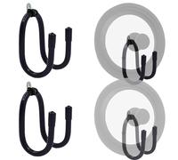 Paquete de 2 estantes organizadores de tapas de ollas, soporte negro para puerta de gabinete/pared, adhesivo sin taladrar para montaje en pared/puerta, resistente al óxido para almacenamiento de