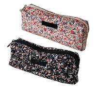 Paquete De 2 Estuches Con Estampado Floral, Prácticos Estuches, Bolsas De Almacenamiento De Papelería, Bolsas De Almacenamiento Y Organización, Bolsas De Papelería De Oficina