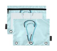 Paquete de 2 estuches para lápices para carpetas de 3 anillas, bolsas transparentes para lápices, estuche con cremallera, suministros de oficina, universidad, día del médico, bisturí