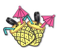 Paquete de 2 etiquetas de equipaje de PVC con etiqueta de nombre y dirección, etiqueta de equipaje de piña