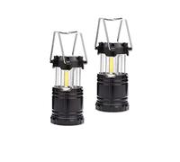 Paquete de 2 faroles led para camping, kit de supervivencia, linternas led plegables portátiles, luz de emergencia alimentada por pilas, ligera, impermeable, para camping, senderismo, jardín y cortes