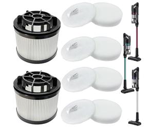 Paquete de 2 filtros de escape T119 con 4 filtros premotor S143 compatibles con aspiradora inalámbrica Hoover HF1 PLUS: HF1P10P 011, HF1P10H 011, HF1P10PX 011, HF1P10HX 011, HF1P10P 001, HF1P10H 001