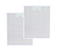 Paquete de 2 filtros de grasa de metal para campana extractora, filtro de aceite y gas, accesorios de cocina de aluminio, universales para campanas extractoras de cocina, filtro de repuesto (310 x 250