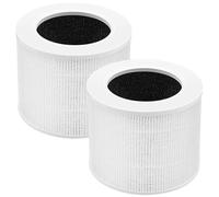 Paquete de 2 filtros de repuesto para mini purificador de aire LEVO-IT Core, 3 en 1 de alta eficiencia True HEPA Core Mini filtro, sistema de filtración de polvo de carbón activado (tamaño: 2 unidades