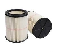 Paquete de 2 filtros de vacío de repuesto para CMXEVBE17925 CMXEVBE17584, plisado, lavable, reutilizable, papel de poliuretano PET, compatible con sistemas húmedos y secos, filtración eficiente de