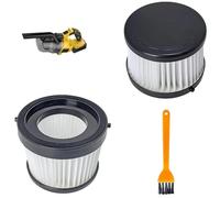 Paquete de 2 filtros HEPA de repuesto DCV5011H DCV501HB compatibles con aspiradora de mano inalámbrica DEWALT de 20 V, lavable y reutilizable