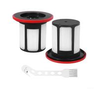 Paquete de 2 filtros HEPA de repuesto para aspiradora inalámbrica Bosch Unlimited 6, prefiltro lavable de alta filtración con cepillo de limpieza, piezas de repuesto blancas y negras