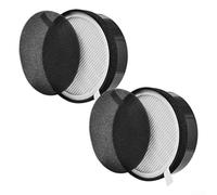 Paquete de 2 filtros purificadores de aire compatibles con LV-H132, H13 True HEPA y kit de repuesto de carbón activado, filtración de 3 etapas para humo de caspa de mascotas
