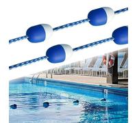 Paquete de 2 flotadores divisores de carril de piscina extralargos, cuerda de seguridad comercial de 95 pies para piscinas, ideal para límites de piscina y seguridad (35-100 pies)