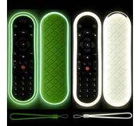 [Paquete de 2] Funda para control remoto original Sky Q Voice EC201 EC202 SKY135, mando a distancia de cristal, Sky Q Touch y control remoto no táctil con cordón antipérdida, blanco brillante y verde