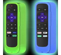 [Paquete de 2] Funda universal para control remoto (brilla en la oscuridad) Compatible con TCL Roku / compatible con control remoto de TV Hisense