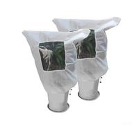 Paquete de 2 fundas a prueba de frío para plantas, tela transpirable no tejida, protección contra heladas, para árboles al aire libre, arbustos, flores, envoltura aislante blanca para invierno, jardín