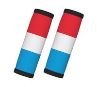 Paquete de 2 fundas acolchadas para manijas de equipaje con bandera de Luxemburgo, para maletas, refrigerador, horno, coche y más