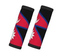 Paquete de 2 fundas acolchadas para manijas de equipaje, diseño de bandera de Nepal, para maletas, refrigerador, horno, coche y más